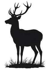 Obraz premium deer silhouette vector