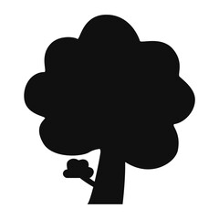 Flat Tree Silhouette