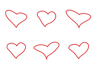 Minimalist Black Heart Shapes for Modern Designs Perfect for Love, Art, and Valentine Projects	