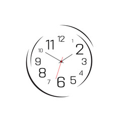 clock isolated on white	