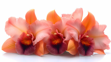 A delicate close-up of a blooming cattleya orchid in a spring garden, showcasing the beauty of nature with its bright petals .