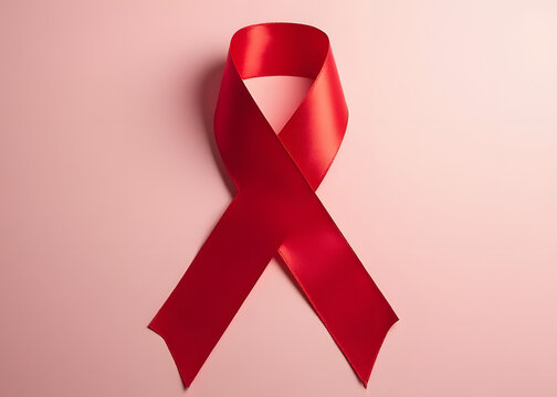 A red ribbon symbolizes love and support for various causes globally everyday.
