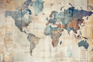World map backgrounds paper architecture.