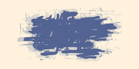 Obraz premium Vintage Grunge Background With halftone Pattern, Offer Button, Photo Frame, Grungy Shape, Old Style Brush With paintbrush, splash, spray, ink splatter and paint marks. artistic graphic box, black blot