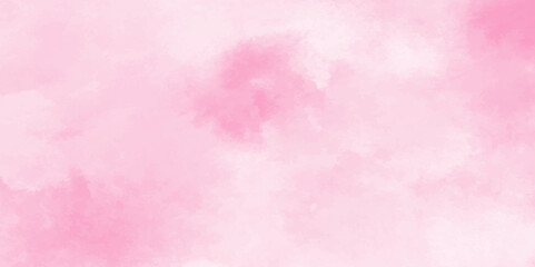 Fototapeta premium Vector fantasy light red and pink shades watercolor background. Hand drawn vector texture. Pastel color watercolor banner. Aquarelle paint paper textured stain canvas element for text design. 