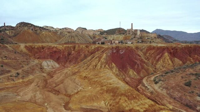 Aerial view of the Mazarron mines.