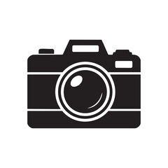 Black camera icon design art