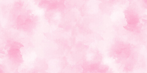 Vector fantasy light red and pink shades watercolor background. Hand drawn vector texture. Pastel color watercolor banner. Aquarelle paint paper textured stain canvas element for text design.	