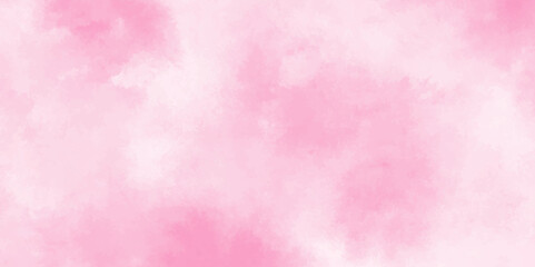 Fototapeta premium Vector fantasy light red and pink shades watercolor background. Hand drawn vector texture. Pastel color watercolor banner. Aquarelle paint paper textured stain canvas element for text design. 