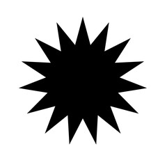 sunburst  starburst black outline frame