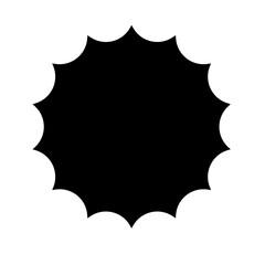 sunburst  starburst black outline frame