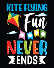 Custom Kite Flying T-Shirt Design Eps File
