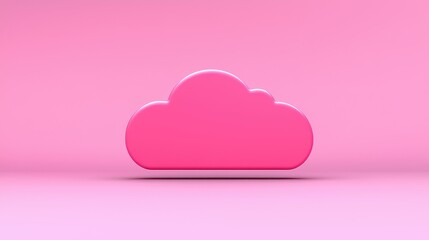 Stylized pink cloud design on a pink background, perfect for digital media and creative projects.