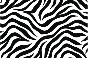 This seamless zebra animal fur pattern vector design is perfect for fashion, textiles, and decor projects. Featuring bold black and white stripes, it adds an exotic touch to any design.