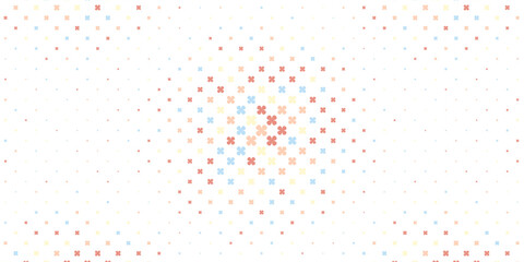 Abstract Flower Halftone Pattern Vector Pastel Color Background © The Thunks