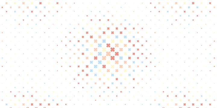 Abstract Flower Halftone Pattern Vector Pastel Color Background