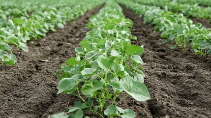 CO2-based fertilizer applications in soil management, illustrating improved crop outcomes, stock photos,