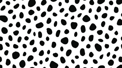 Abstract dalmatian spots pattern. Dalmatian skin texture. Dalmatian print pattern vector.