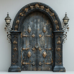 old wooden door