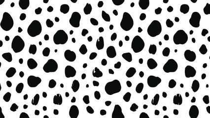 Dalmatian print pattern vector. Abstract dalmatian spots background.