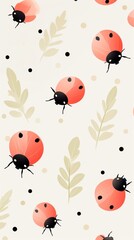 Ladybugs pattern backgrounds nature.
