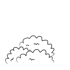 Outline bushes vector