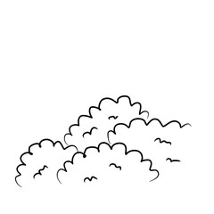 Outline bushes vector