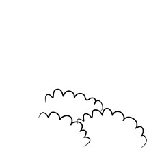 Outline bushes vector