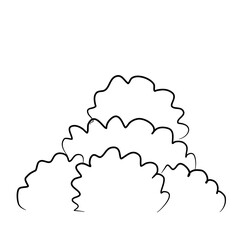 Outline bushes vector