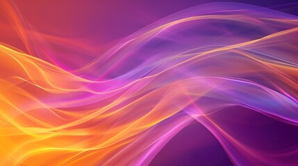 Obraz premium Abstract Swirling Waves of Orange and Purple