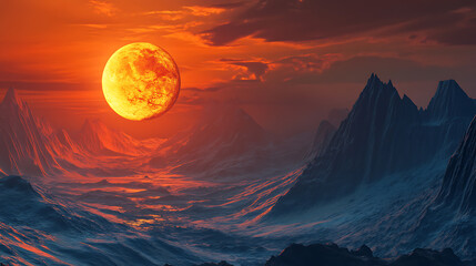 The sunset in the valley, wallpaper, a colorful natural phenomenon that is so beautiful