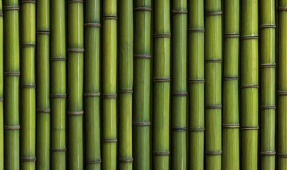 Fototapeta premium close up green bamboo sticks flat lay wallpaper 