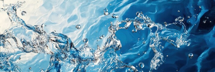 Obraz premium Wassertropfen - A Tranquil Scene of Ocean Reflections under the Sun