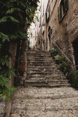narrow street in the town