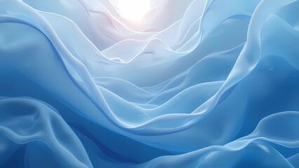 Obraz premium A glowing sun filters through a blue background, adding warmth and brightness to the tranquil scene. generative ai