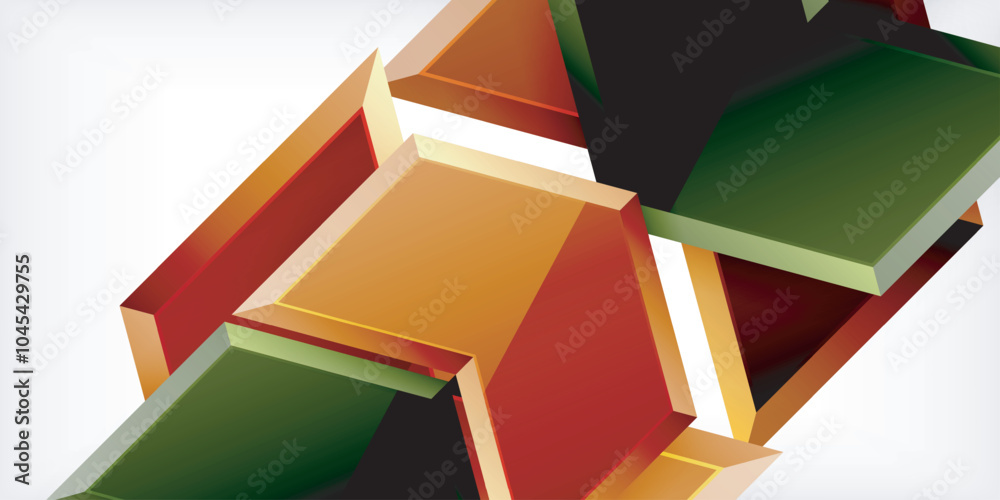 Aufkleber vector 3d arrow techno design template
