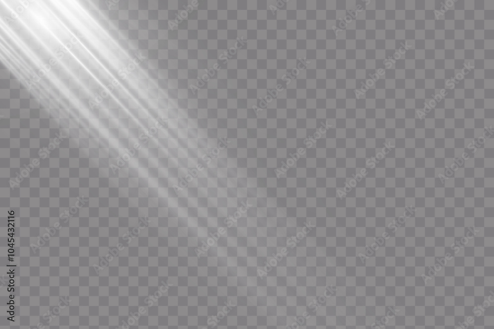 Aufkleber vector transparent sunlight special lens flash light effect.front sun lens flash. vector blur in the