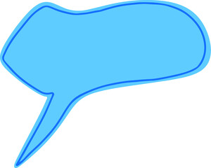Blue speech baloon