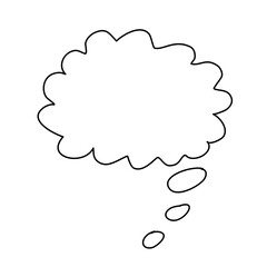 White quote Frame. Fun Talk Thinking idea Balloon