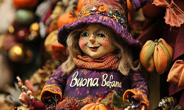 Buona befana. 6 gennaio. Befana