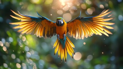 White backgrounds with blue and yellow macaws.