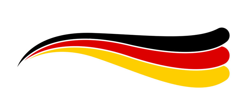 Germany flag PNG, Germans flag tricolor curvy design, Germans wavy flag on transparent background