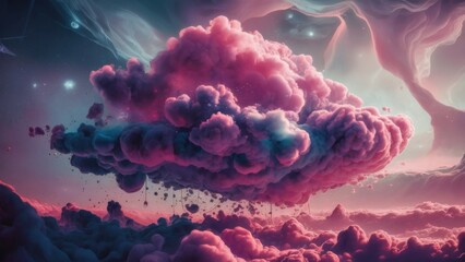 a mesmerizing and surreal artwork featuring