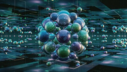 optics background with lots spots