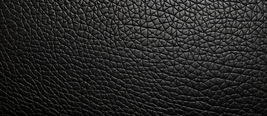 Close up a black leather texture background