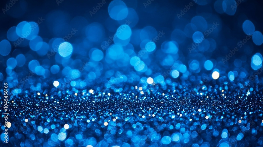 Aufkleber Creating a magical backdrop with a blue bokeh effect
