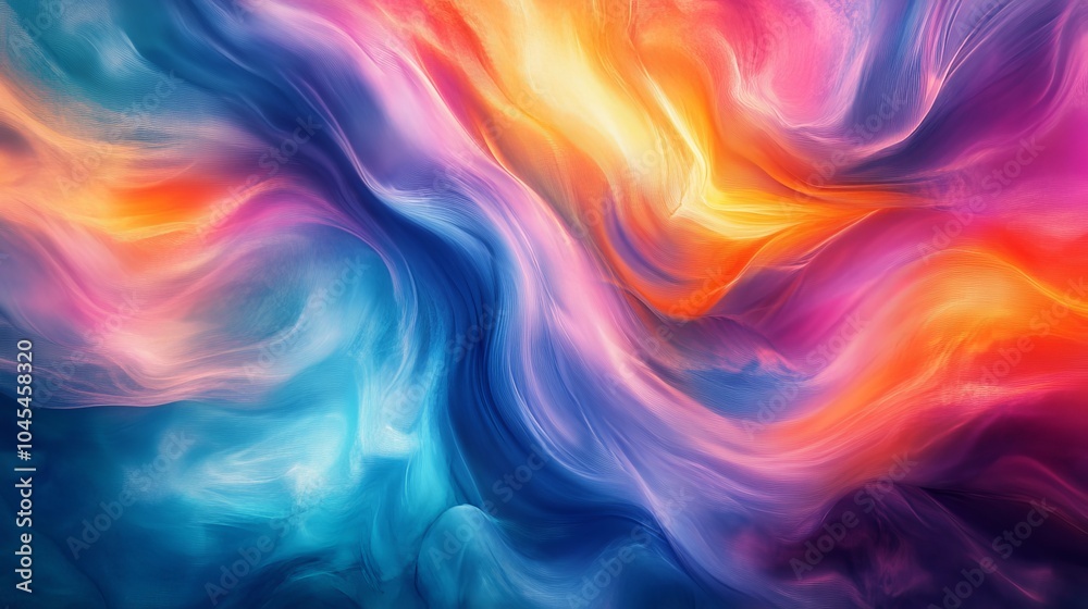 Poster A dynamic and fluid background featuring colorful flowing lines