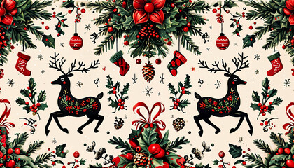 seamless pattern Christmas design 