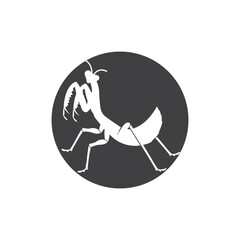 praying mantis icon design template