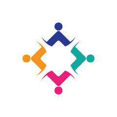 Adoption and community care Logo template vector